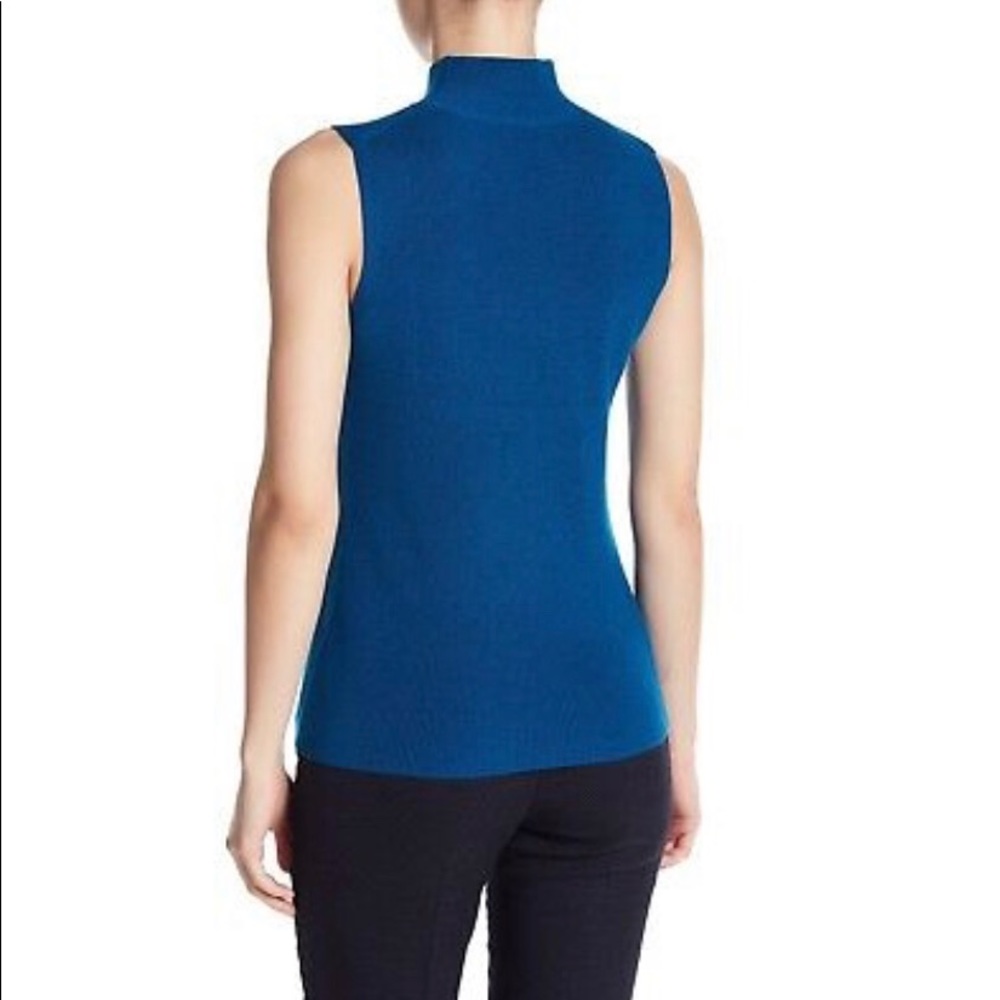 NWT T Tahari “Yolana” Sleeveless Mock-Neck Sweater - Picture 3 of 6